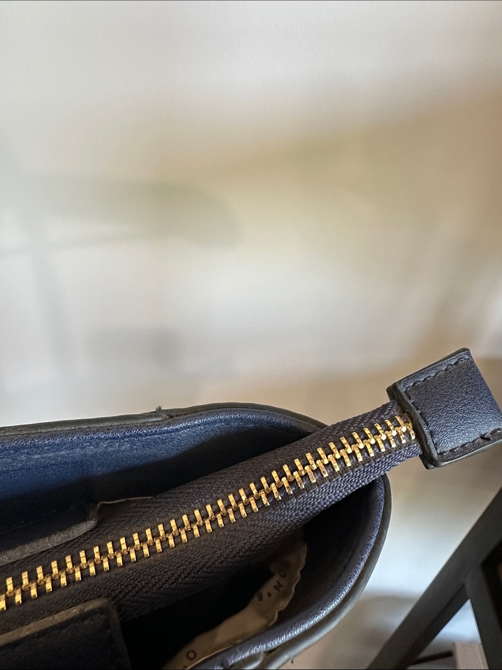 BCBGeneration Navy Tote with Gold Accent - Picture 12 of 13
